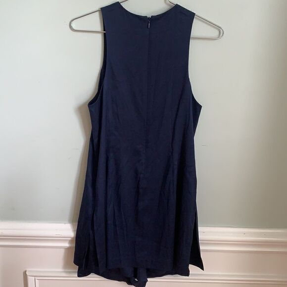 T by Alexander Wang Navy Blue Silk Twill Romper - Picture 5 of 6